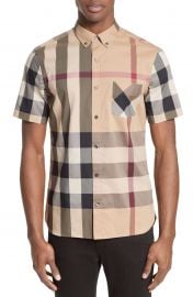 Burberry Thornaby Trim Fit Check Sport Shirt at Nordstrom